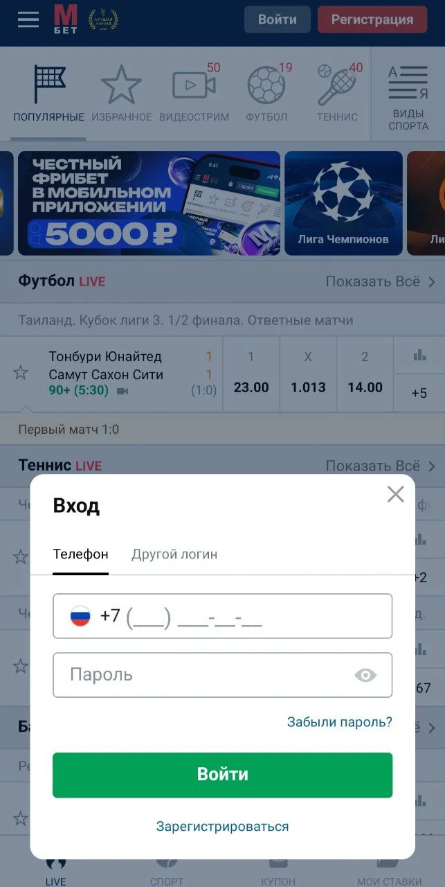 Авторизация в приложении
