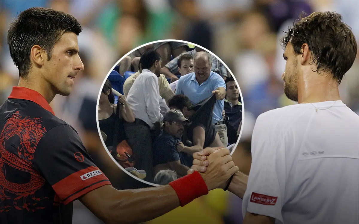 Устроили драку на трибуне. Дикие зрители чуть не сорвали матч Джоковича на US Open