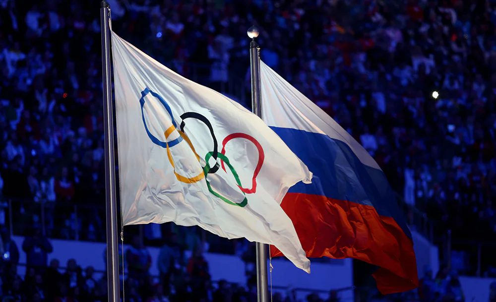 ОИ флаг Россия. Фото Getty Images.webp