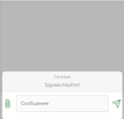 Отправка сообщения в «Службу поддержки» 