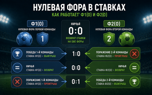 Нулевая фора в ставках: как работает Ф1(0) и Ф2(0)