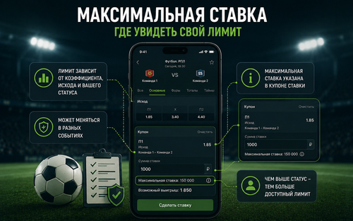 Максимальная ставка в «Лиге Ставок»: где увидеть свой лимит