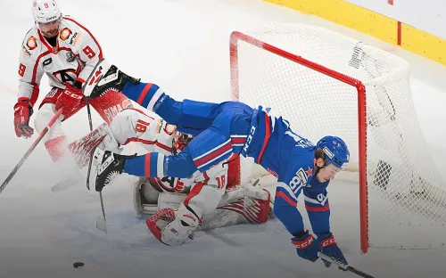 Ошибка защитника приговорила СКА. «Автомобилист» в двух шагах от суперсенсации