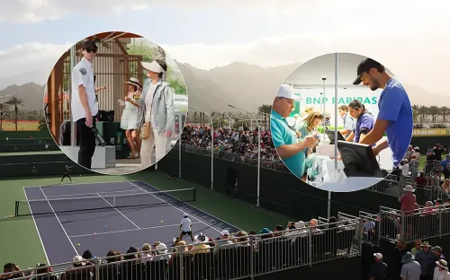 Медведев — кассир, Рублёв — охранник. Элита тенниса развлекается в Индиан-Уэллсе