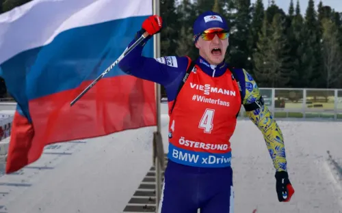 Украинец надругался над российским флагом. Биатлонист сделал это прямо во время гонки