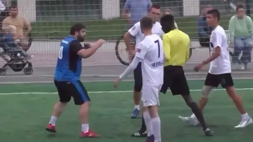 Кунг-фу против самбо. Во время футбольного матча отлупили африканского судью