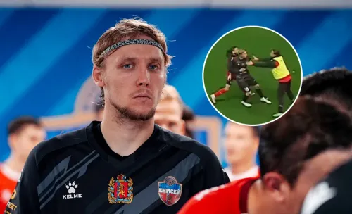 Судья спас болбоя от вратаря «Енисея». Футболист набросился на парня после финального свистка