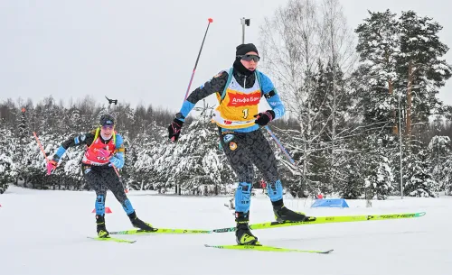 Женский суперспринт на чемпионате России по биатлону. Дуэль Шевченко и Дербушевой