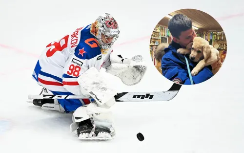 Серебряков выиграл спор у жены и завёл собаку. Новогодняя мечта голкипера СКА сбылась