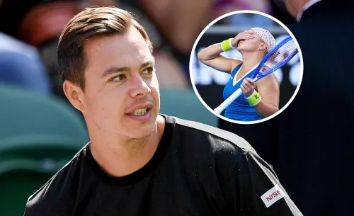 Саша Бажин не вдохновил Шнайдер. Легендарный богатырь отвлекает Диану от тенниса?